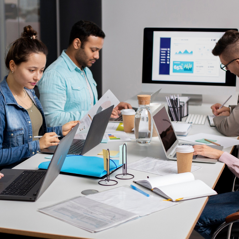 Team working at Saini Advertising